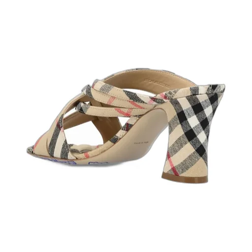 Checked Slip-On Sandals