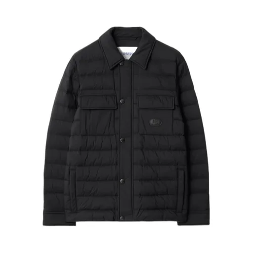 Logo Patch Quilted Padded Overshirt