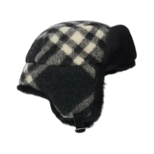 Checked Tribar Trapper Hat