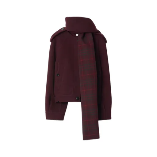 Detachable Scarf Wool Jacket