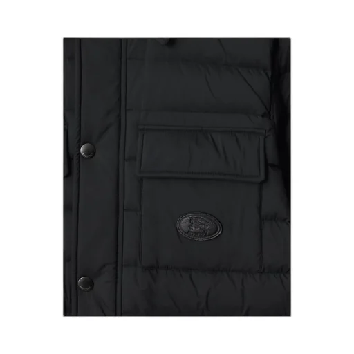 Logo Patch Quilted Padded Overshirt
