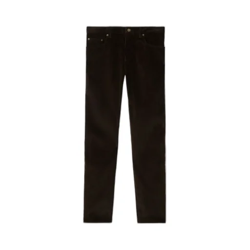 Corduroy Logo Patch Straight-Leg Trousers