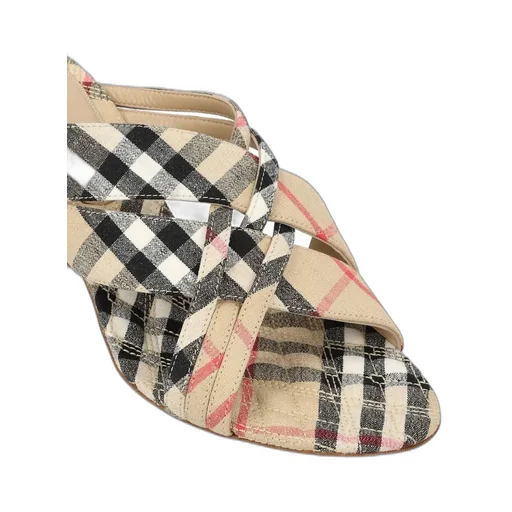 Checked Slip-On Sandals