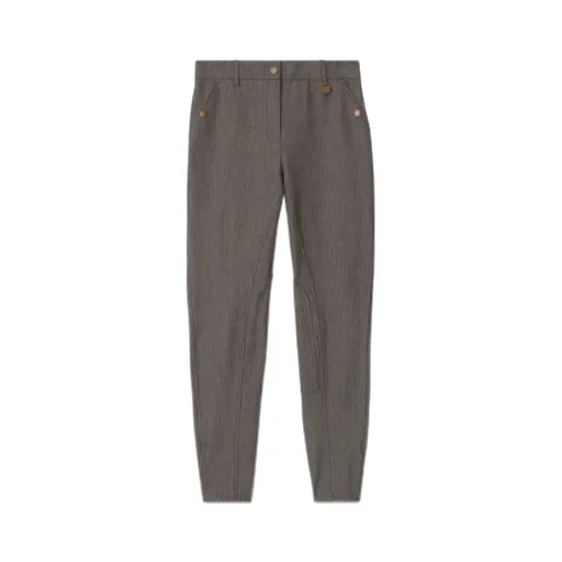 Herringbone Tapered Stretch Trousers