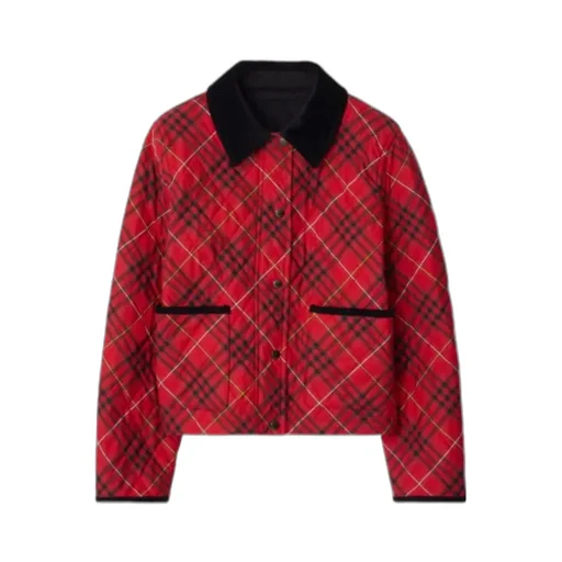 Checkered Quilted Jacket
