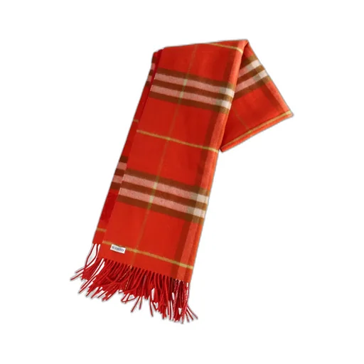 Checked Fringed Scarf