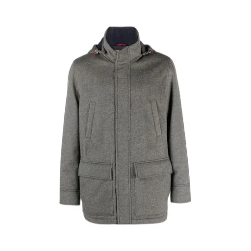 Long-Sleeved Hooded Coat