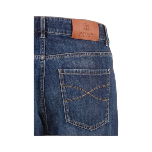 Straight-Leg Slim-Cut Jeans