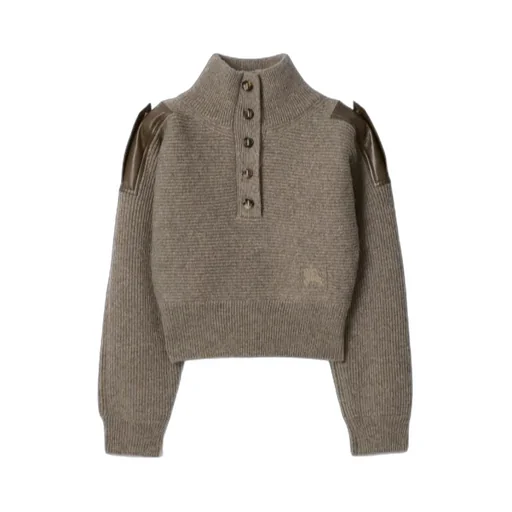 Half-Button Turtleneck Jumper