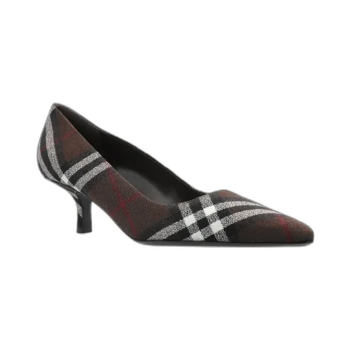 Checked Pointed-Toe Pumps