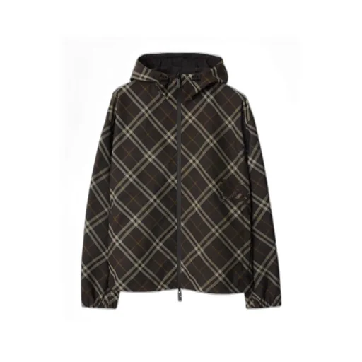 Reversible Check Hooded Jacket