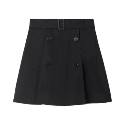 Gabardine Trench Mini Skirt