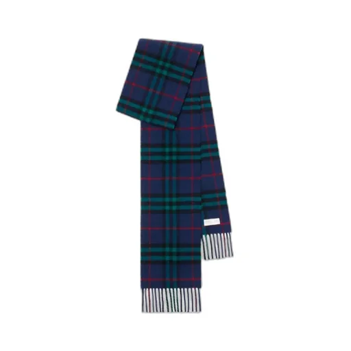 Narrow Check Cashmere Scarf