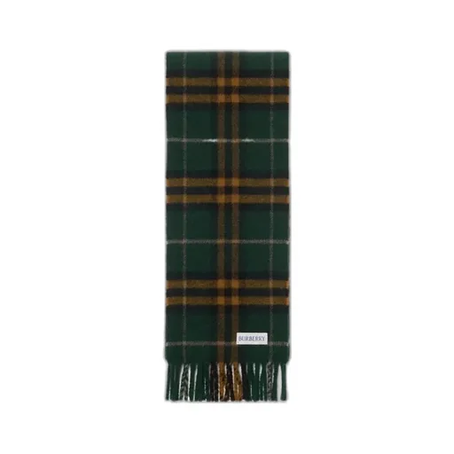 Narrow Check Cashmere Scarf