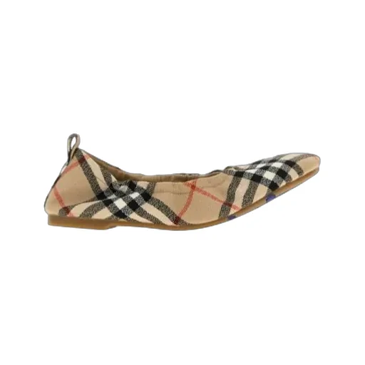 Check-Pattern Ballet Flats