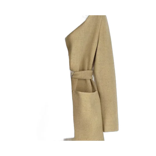 Single Breasted Belted Reversible Coat