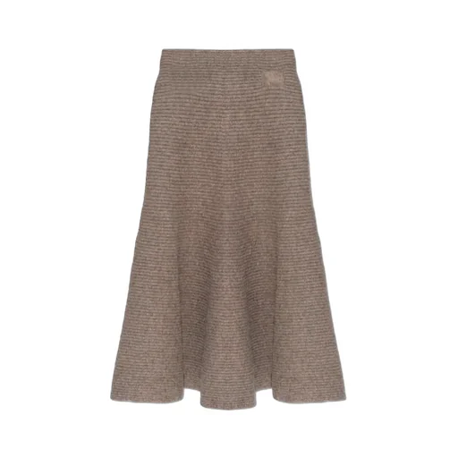 Asymmetrical Cut Flared Midi Skirt