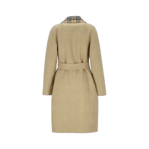 Single Breasted Belted Reversible Coat