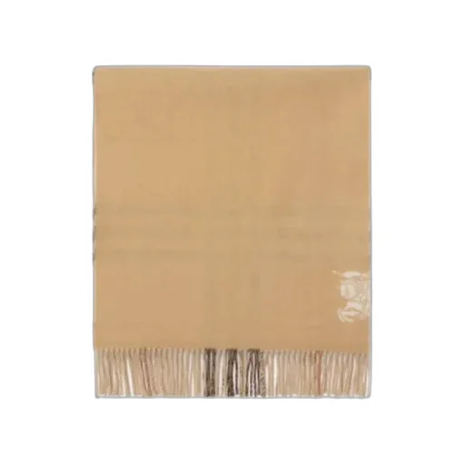Wide Reversible Checked Fringed Scarf