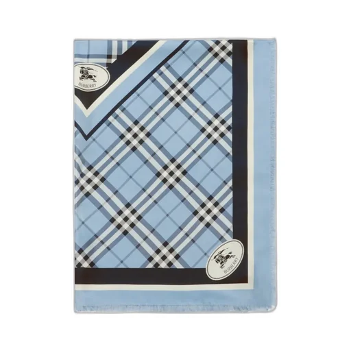 Check Knight Stamp Silk Scarf
