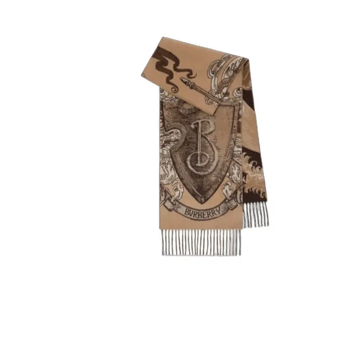 Etched Knight Fringed Scarf