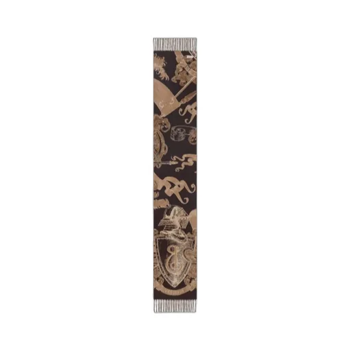 Etched Knight Fringed Scarf