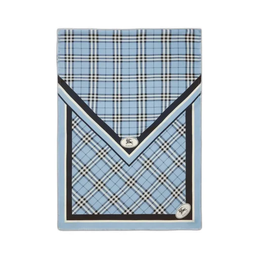 Check Knight Stamp Silk Scarf