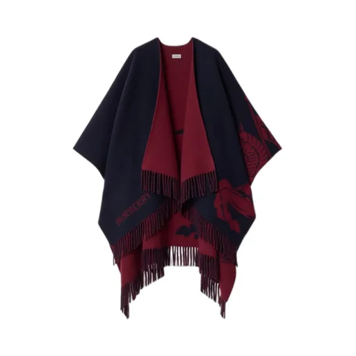 Ekd Jacquard Fringed-Edge Cape