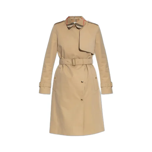 Checked Belted Waist Trench Coat