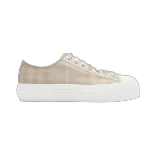 Checked Lace-Up Sneakers