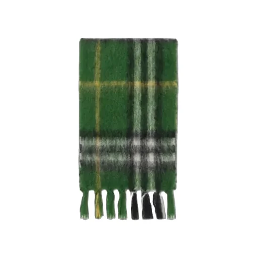 Check Mohair Wool Scarf