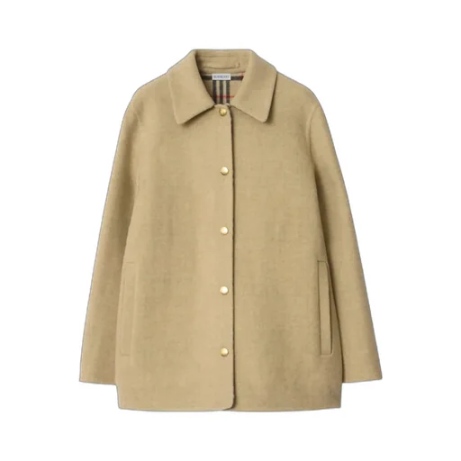 Check-Lined Wool Overshirt