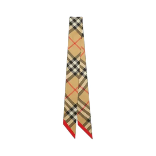 Skinny Check Silk Scarf