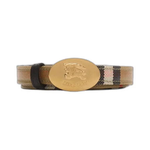 Thin Reversible Check Knight Stamp Belt