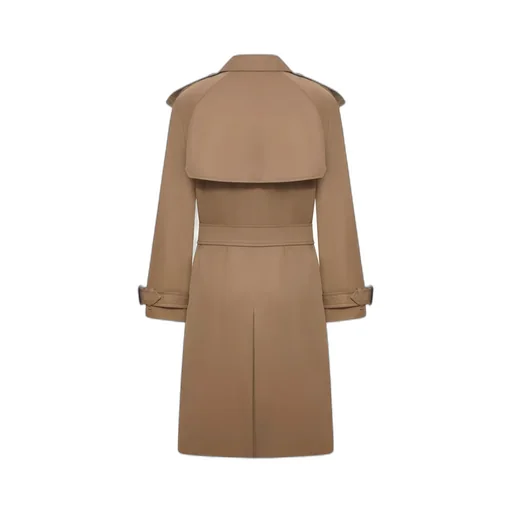 Long Gabardine Trench Coat