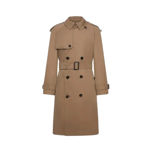 Long Gabardine Trench Coat
