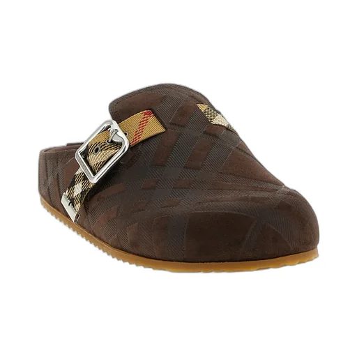 Buckle-Embellishment Mules