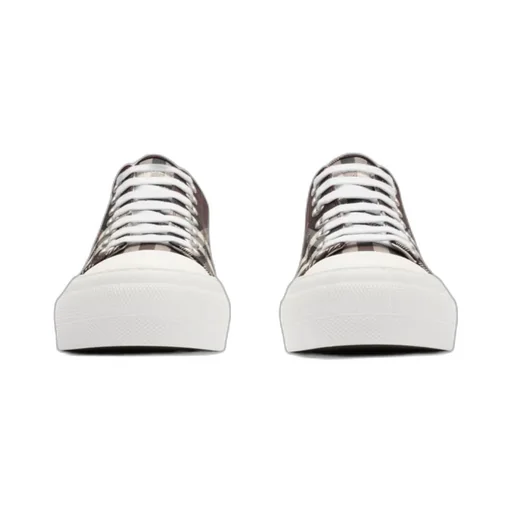 Checked Lace-Up Sneakers