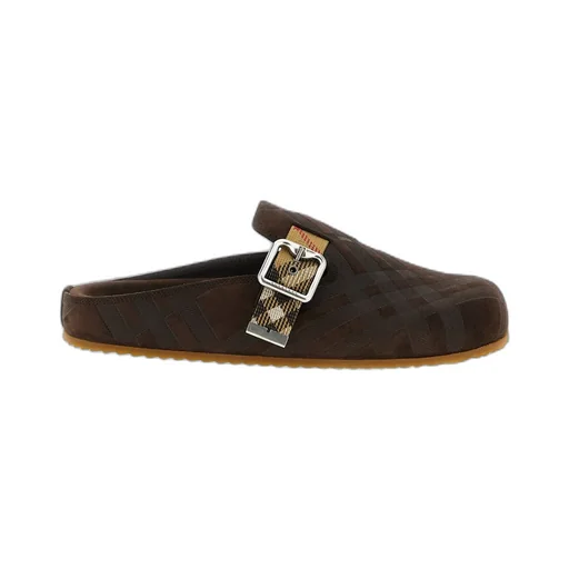 Buckle-Embellishment Mules