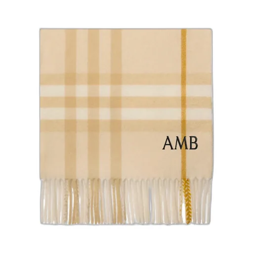 Check Cashmere Scarf