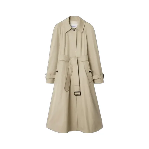 Long Gabardine Ellingham Fit-And-Flare Car Coat