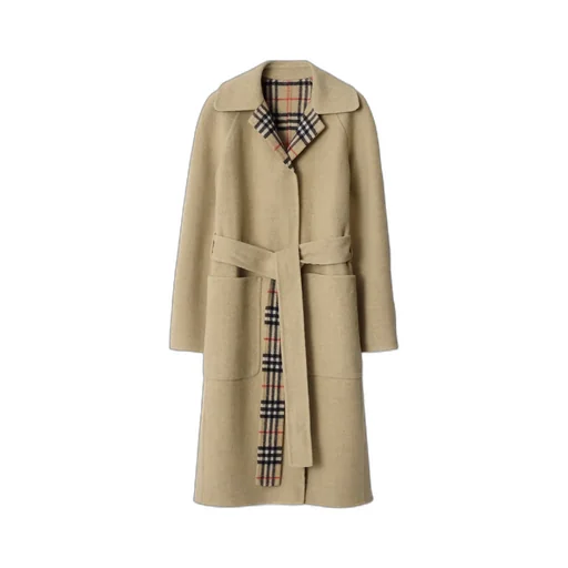 Reversible Wool Wrap Coat