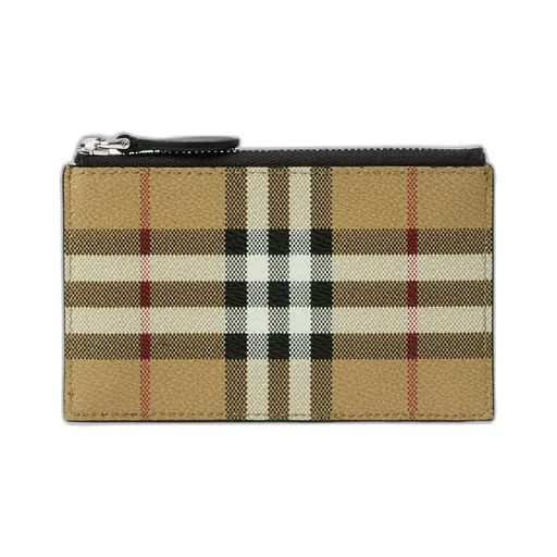 Check Printed Zipped Wallet