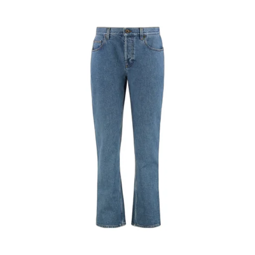Logo Patch Straight-Leg Jeans
