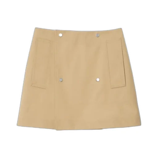 Bonded Gabardine Trench Mini Skirt