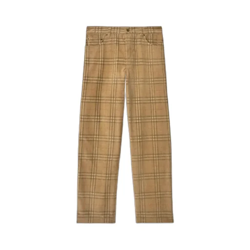 Check Corduroy Trousers