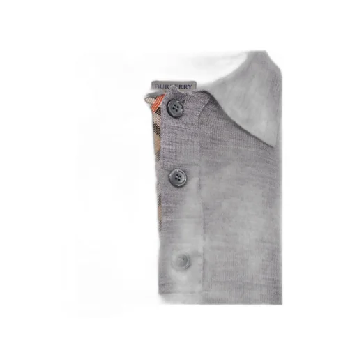 Long Sleeved Knitted Polo Shirt