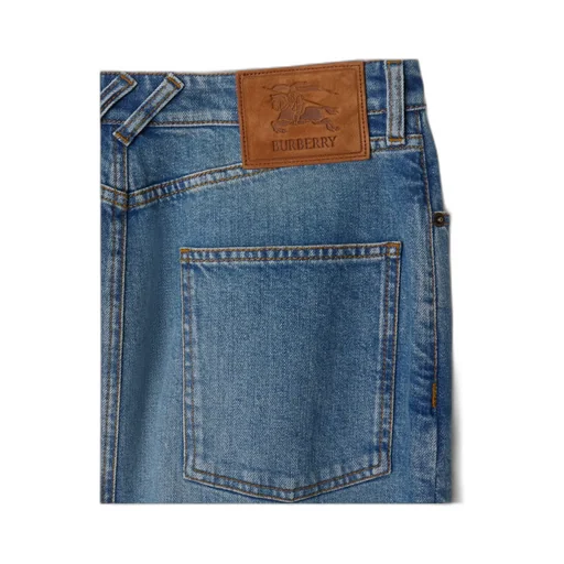 Front-Slit Denim Skirt
