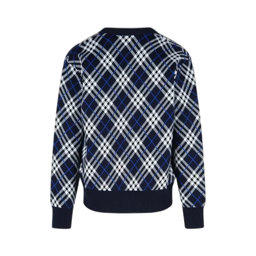 Check Pattern V-Neck Cardigan