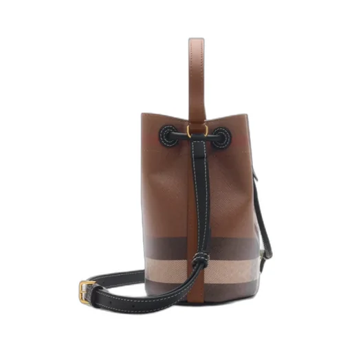 Mini Tb Checked Bucket Bag
